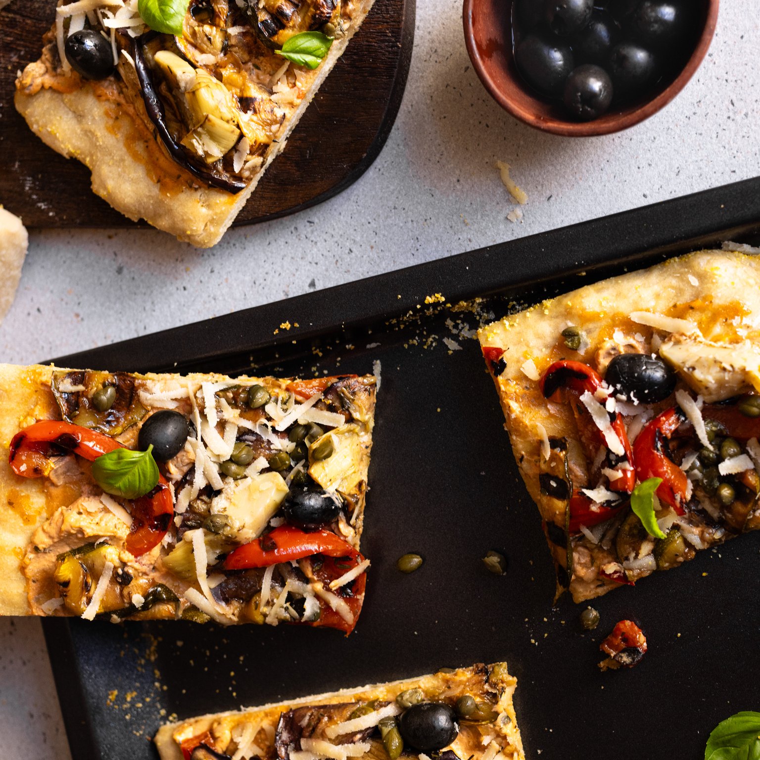 Vegan Antipasti Sheet Pan Pizza