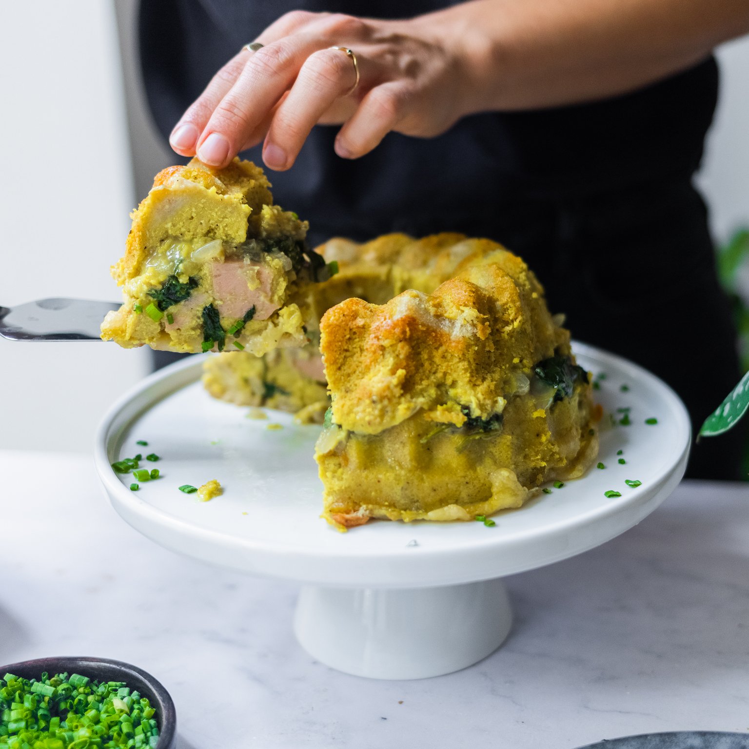 Vegan Savory Breakfast Bundt Cake