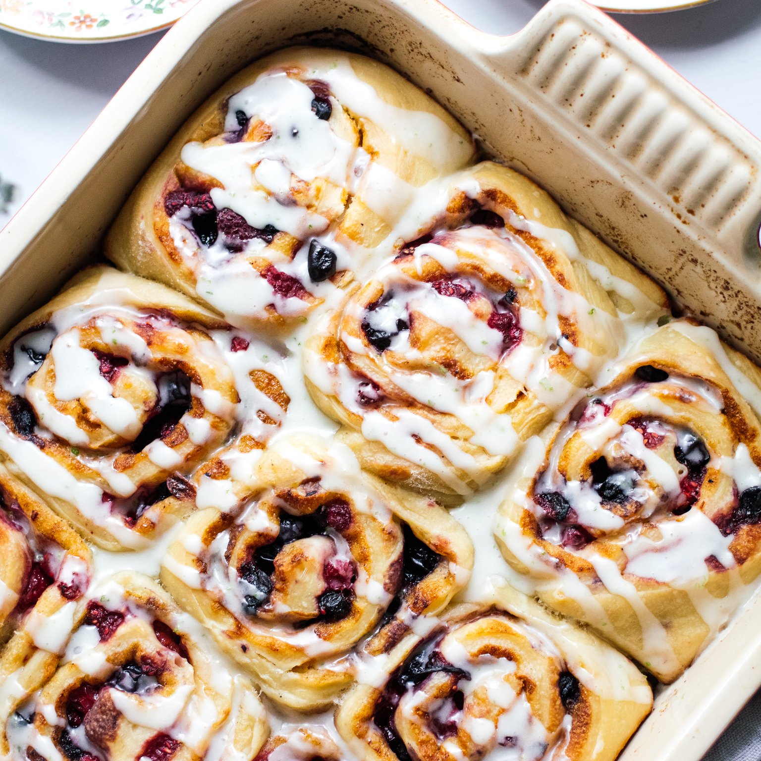 Vegan Berry Rolls with Cardamom