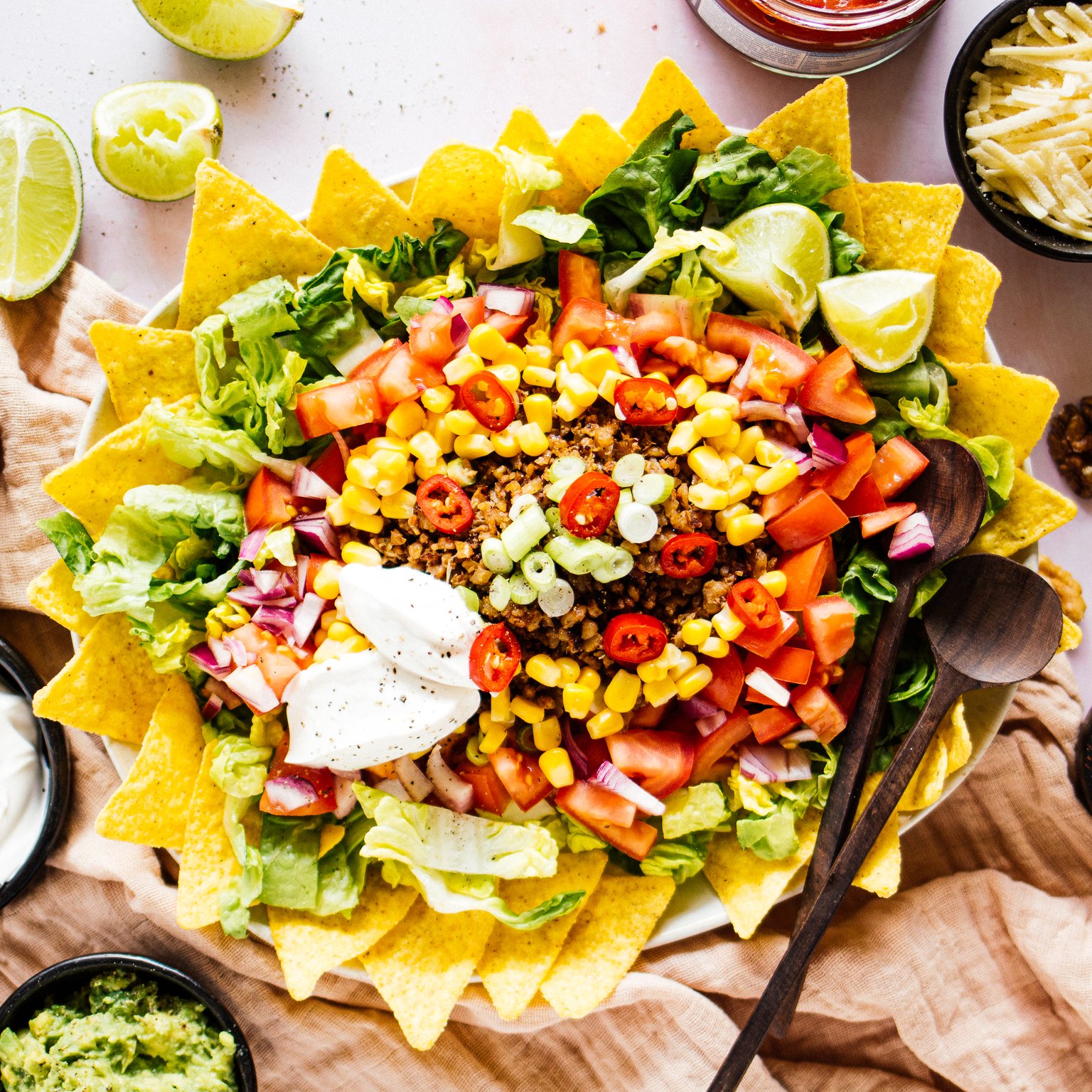 Veganer Taco-Salat mit Walnuss-Hack