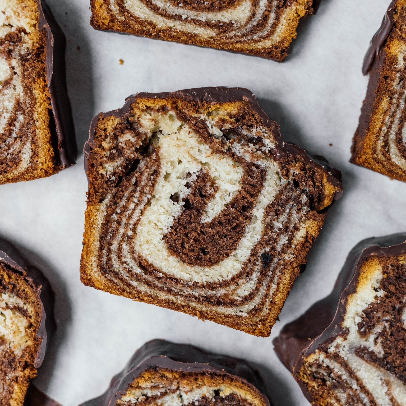 Moist, vegan marble cake