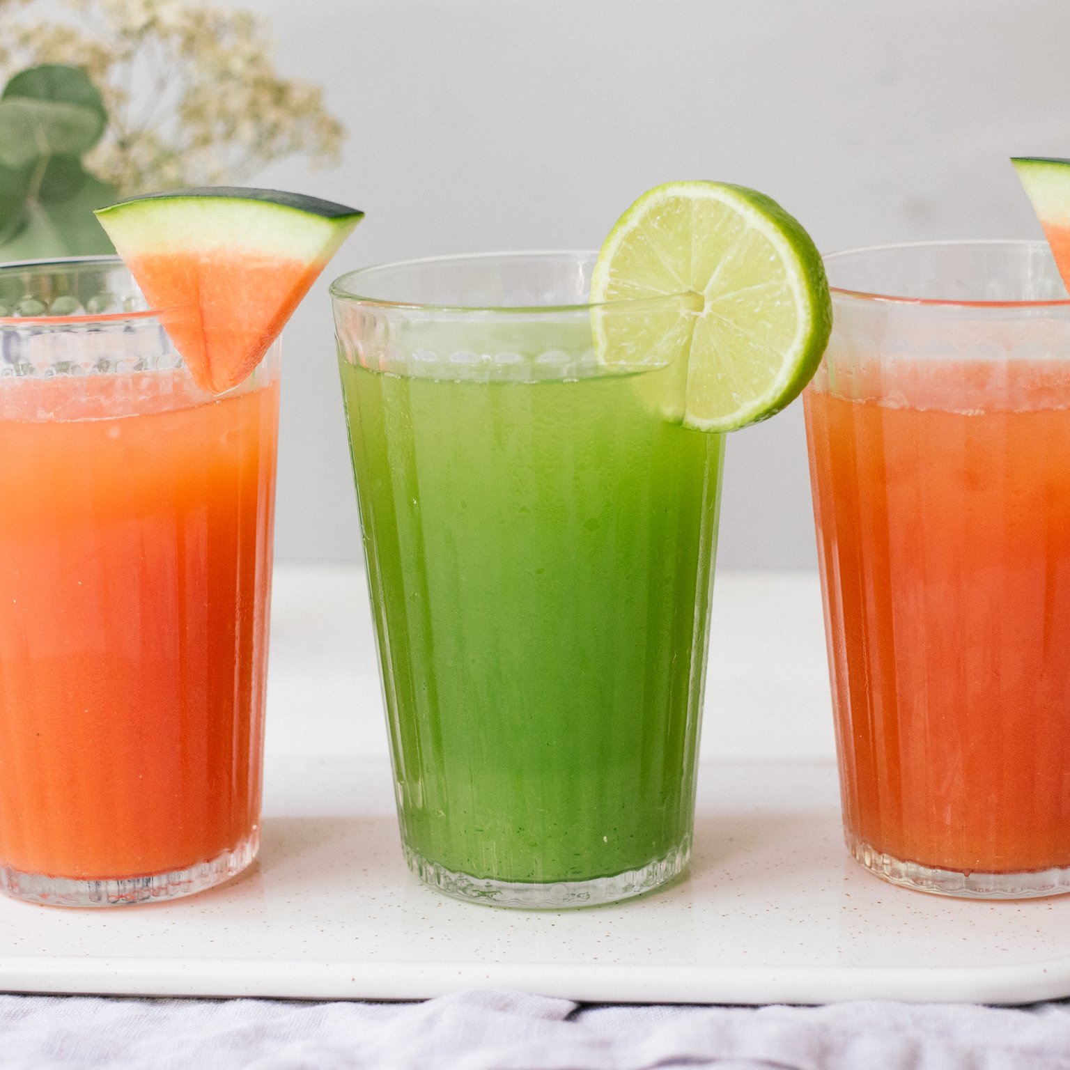 Agua Fresca, 2 ways: Cucumber and Watermelon