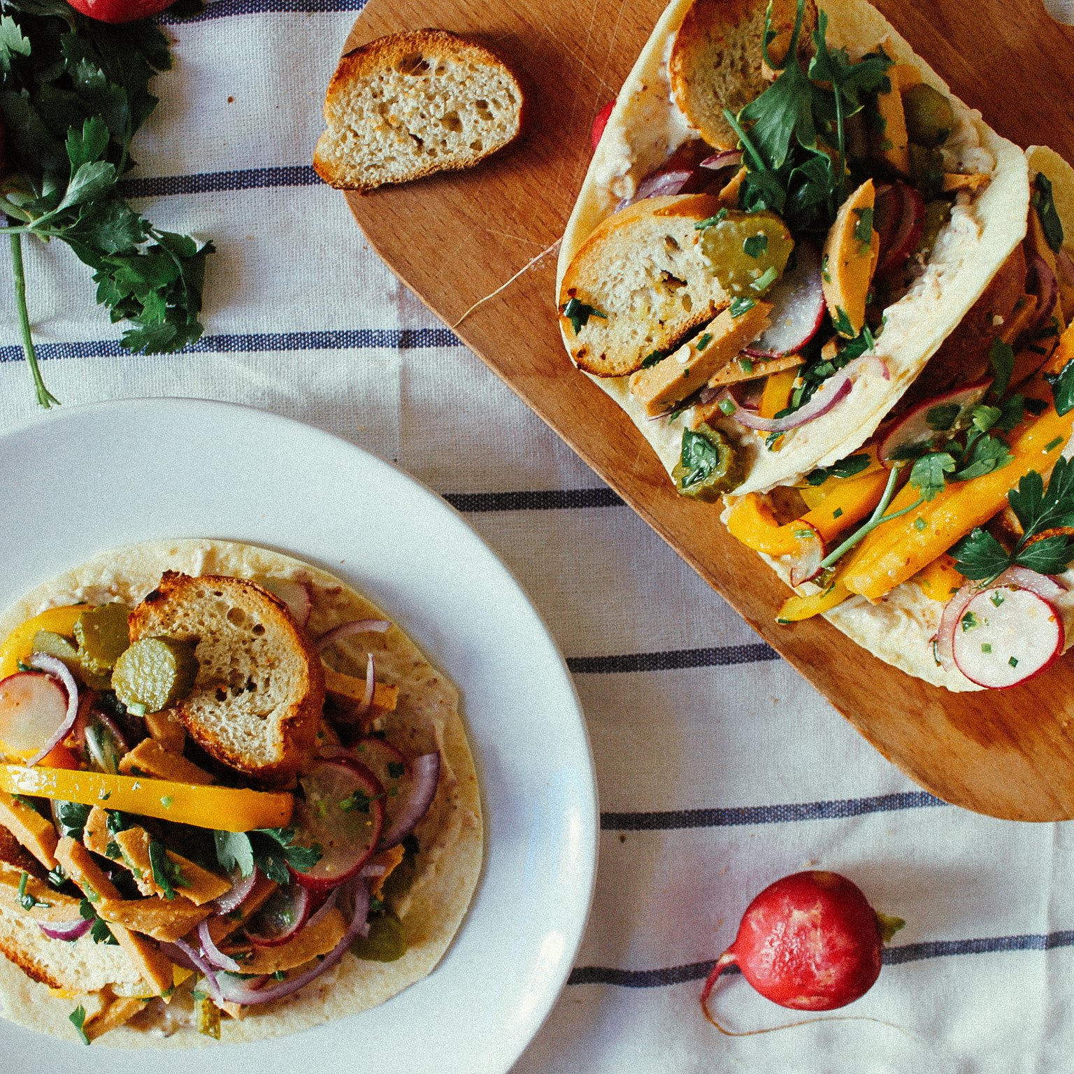Oktoberfest Taco with vegan Sausage Salad