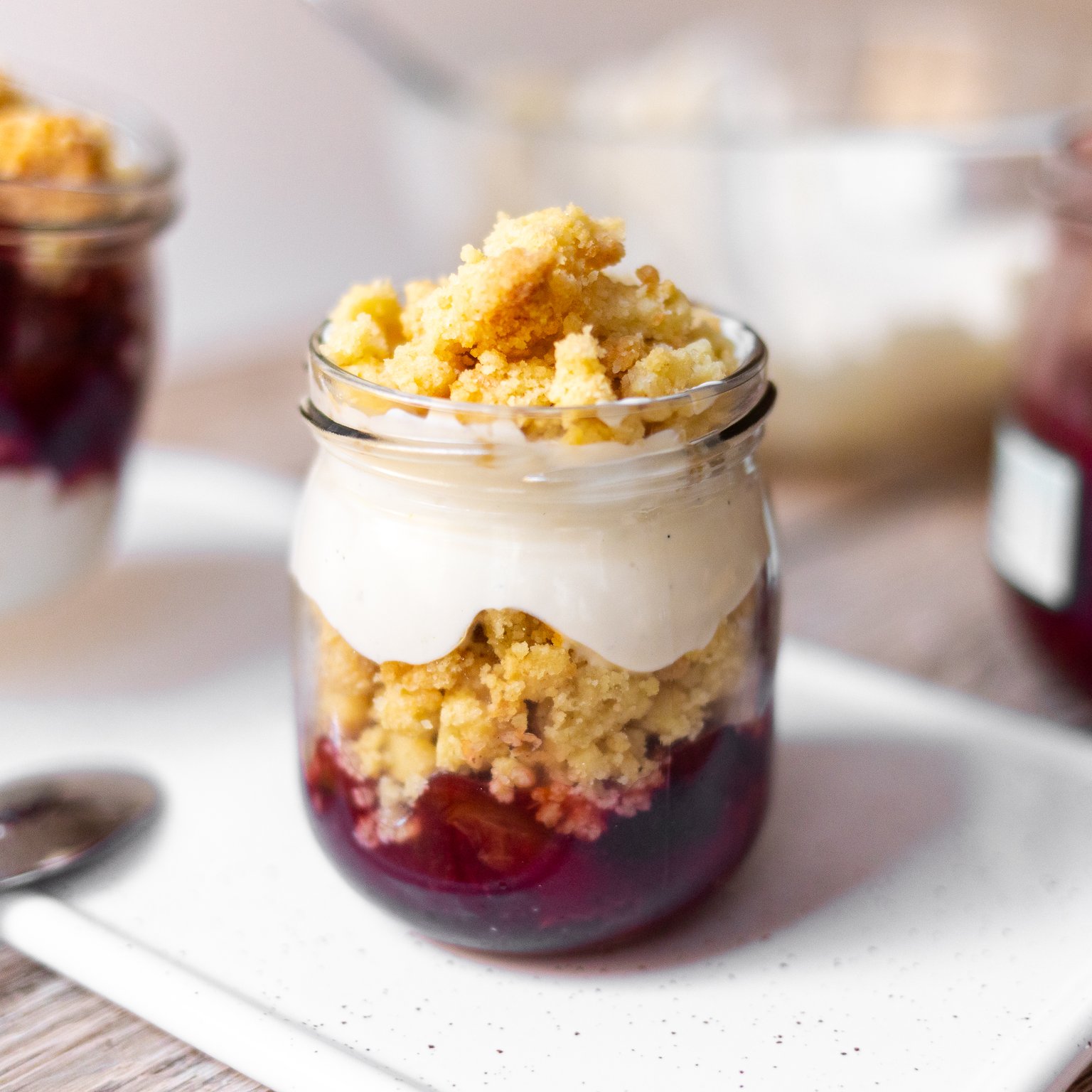 Vegan Plum Cake in a Jar