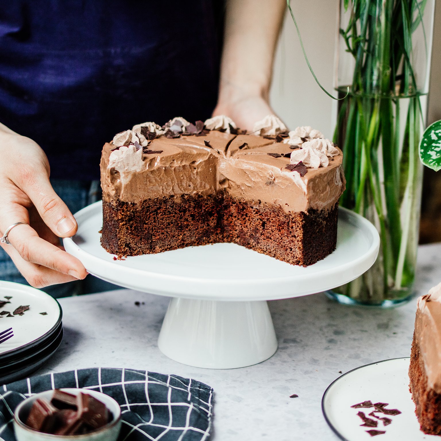 Vegane Schoko-Mousse-Torte