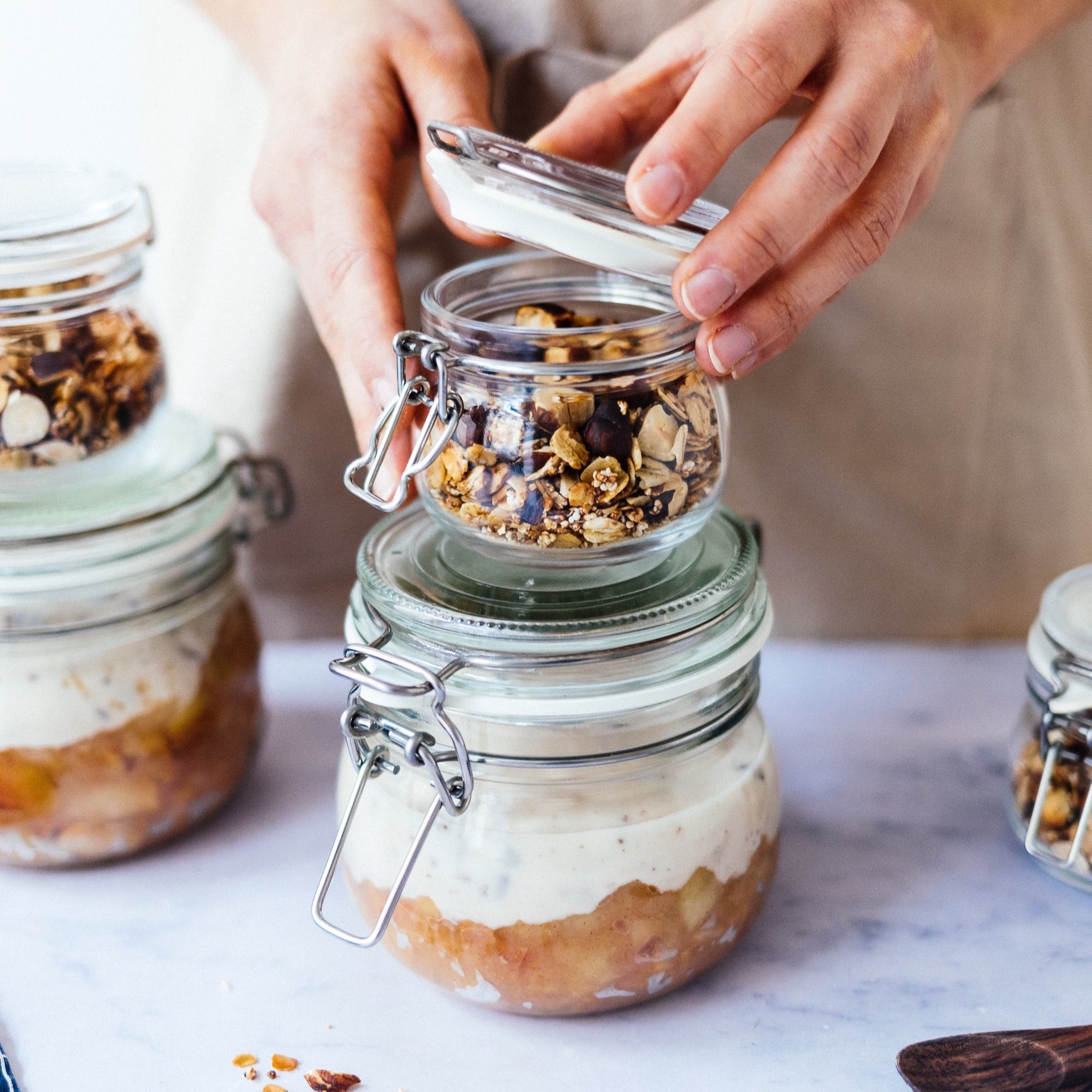 Vegan Apple Crumble Yoghurt