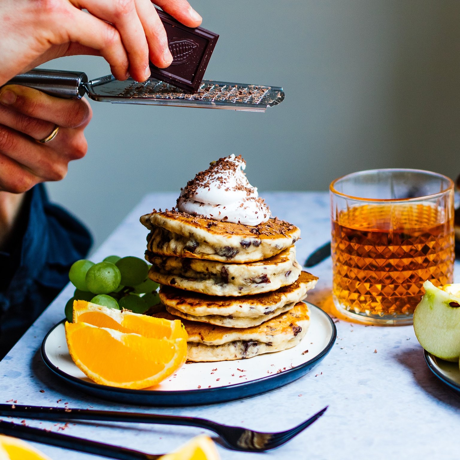 Vegan Stracciatella Pancakes