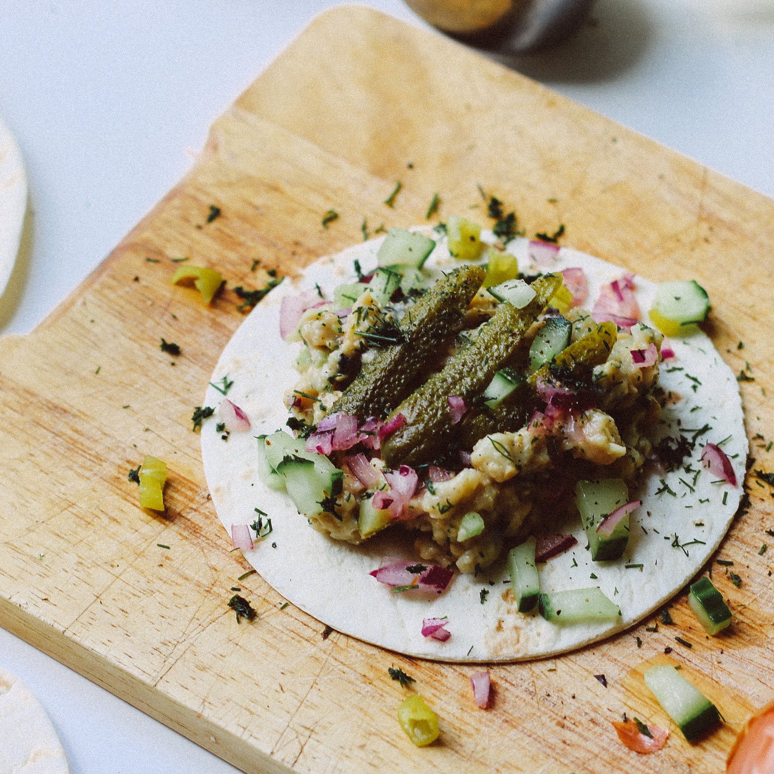 Veganer Kichererbsen-„Thunfisch“-Taco