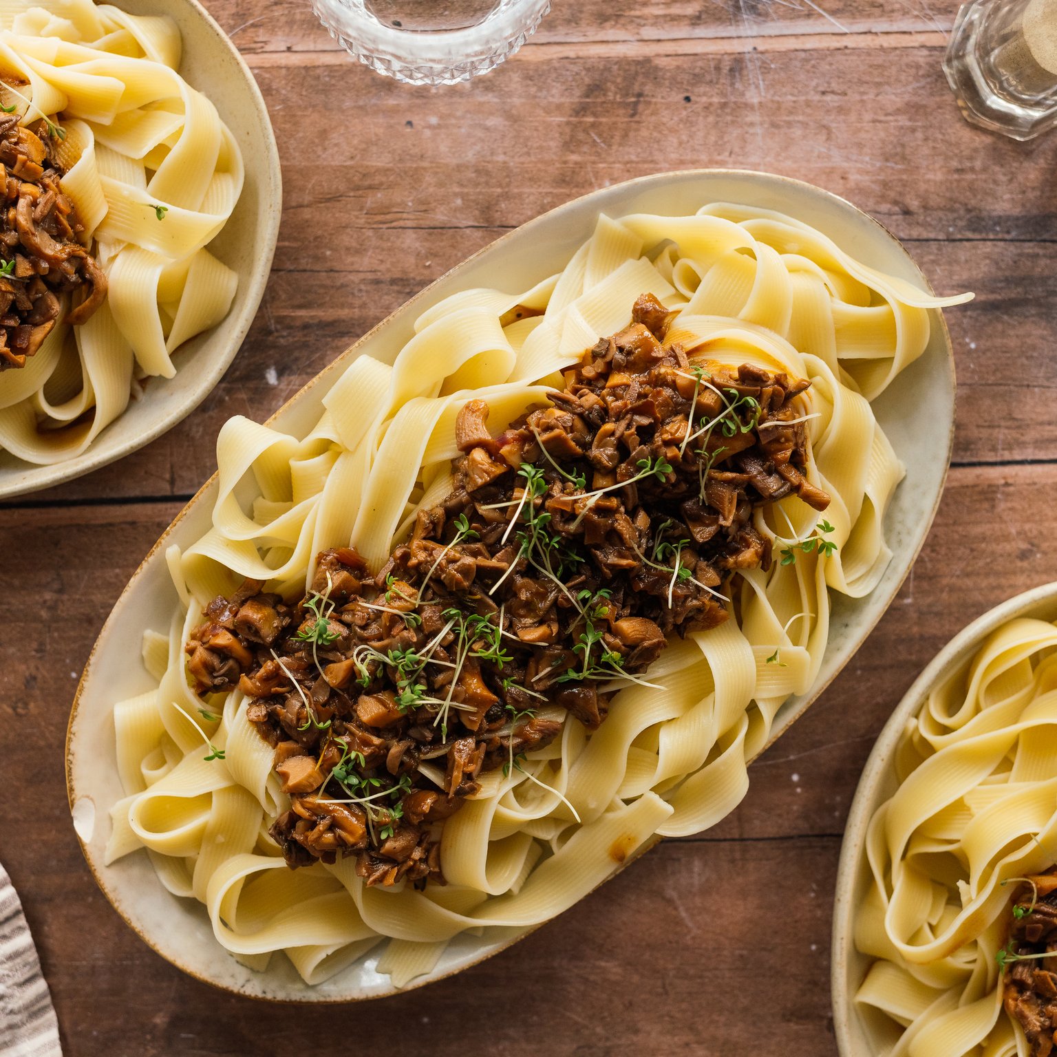 Pappardelle mit Pilzragout