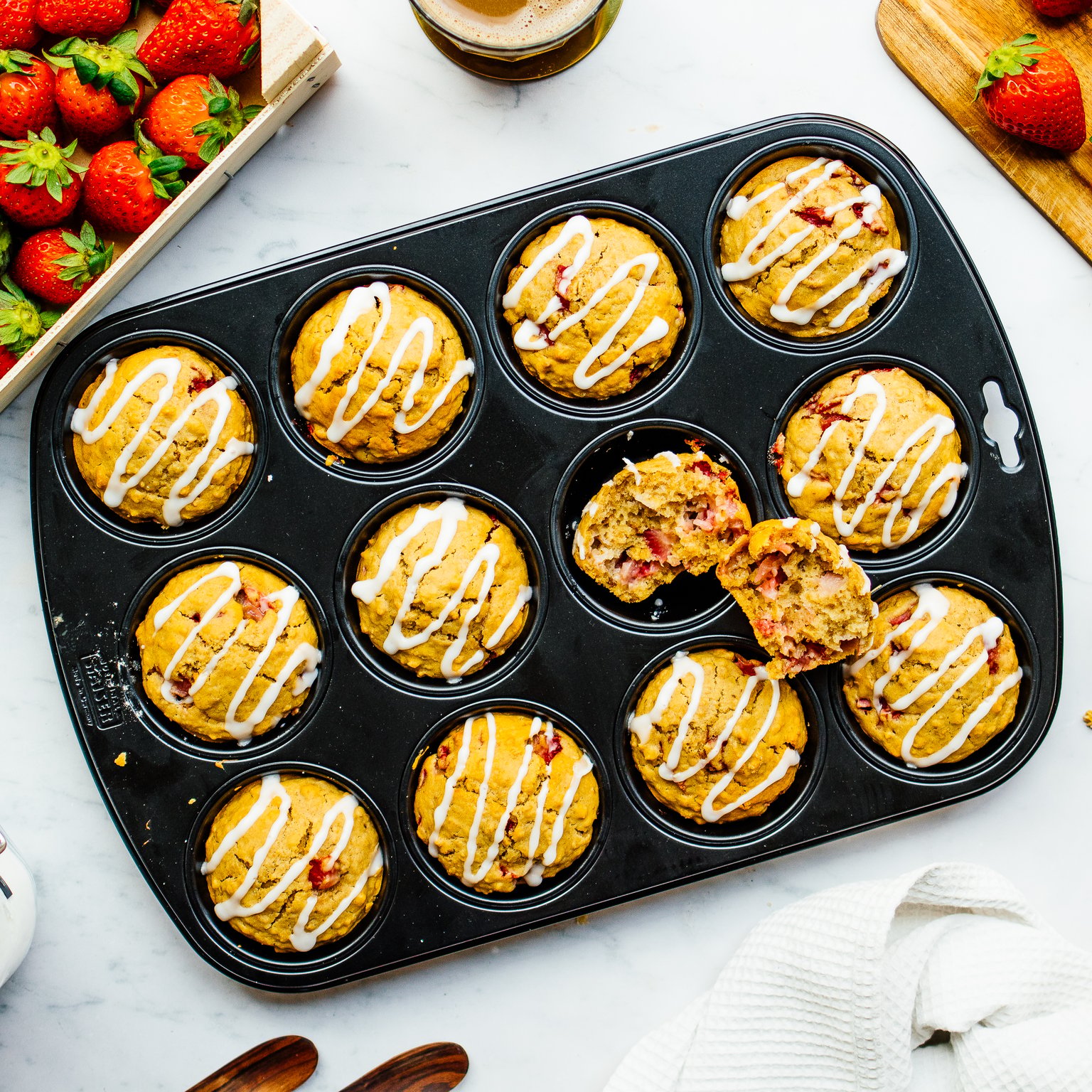 Vegan Strawberry Breakfast Muffins