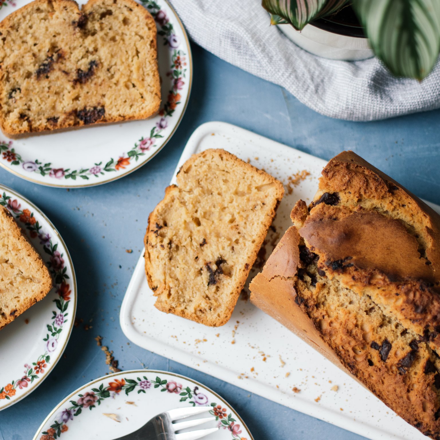 Vegan Peanut Butter and Chocolate Chip Loaf Cake