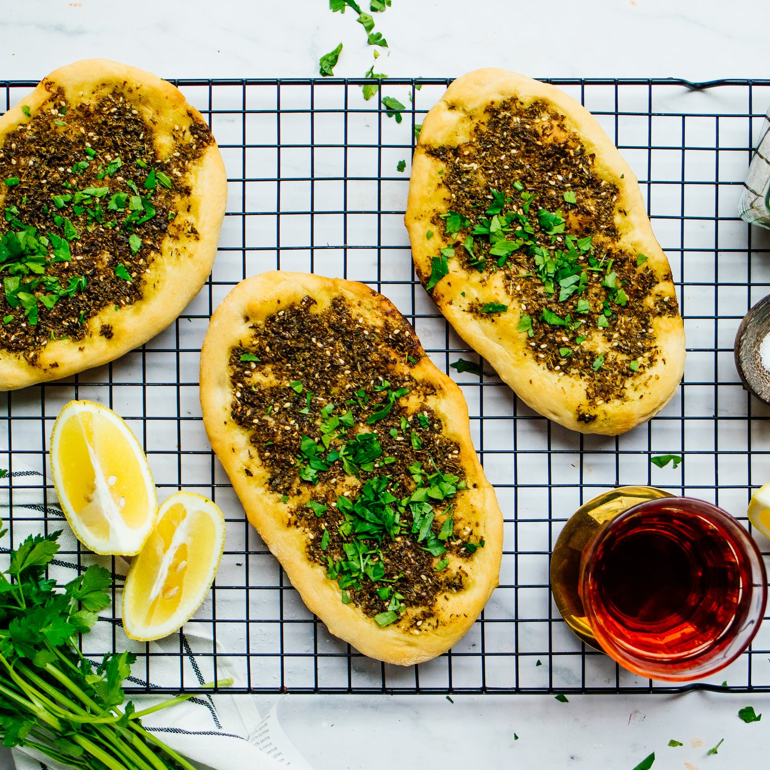 Vegane Manakish mit Zatar