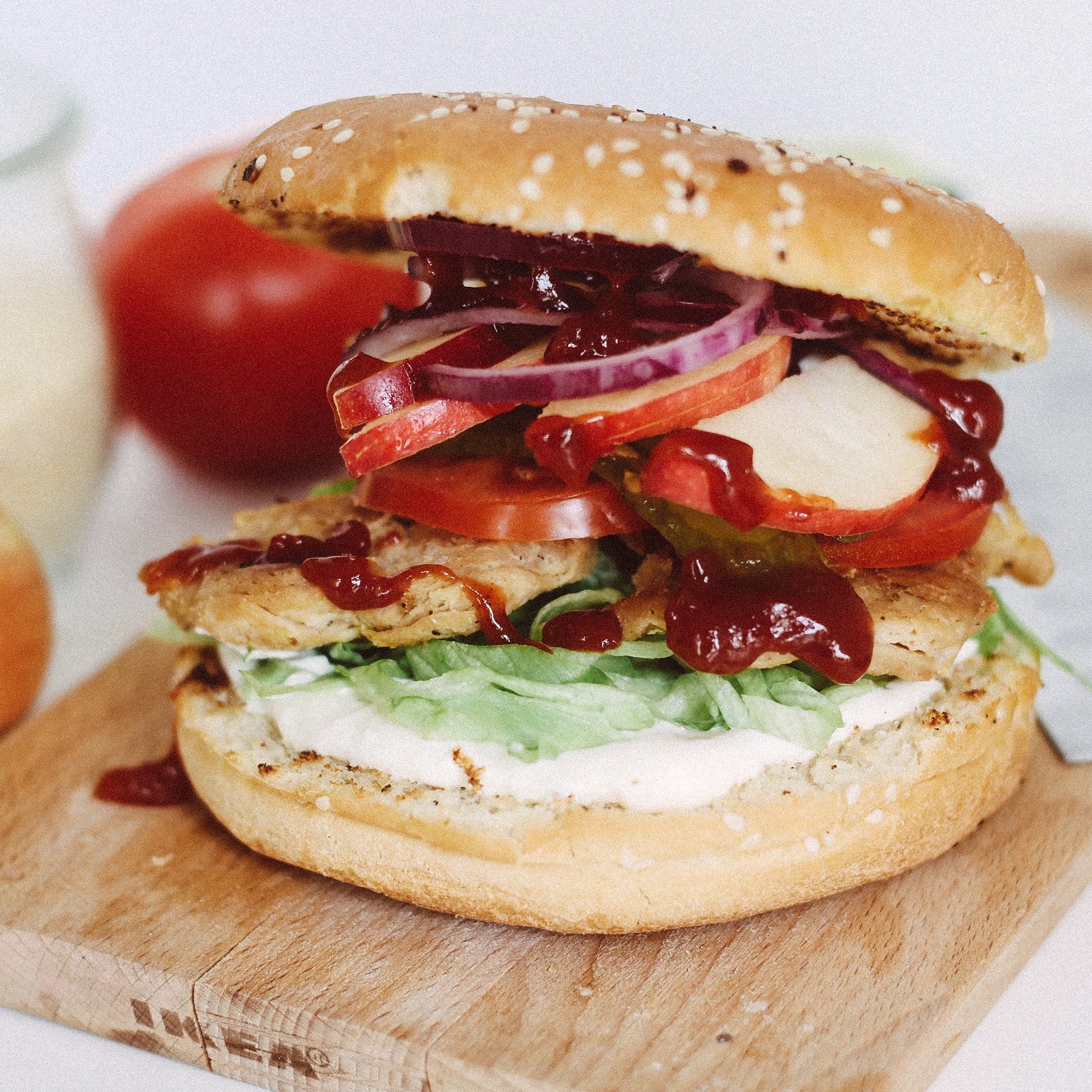 Classic vegan Burger with Soy Steaks