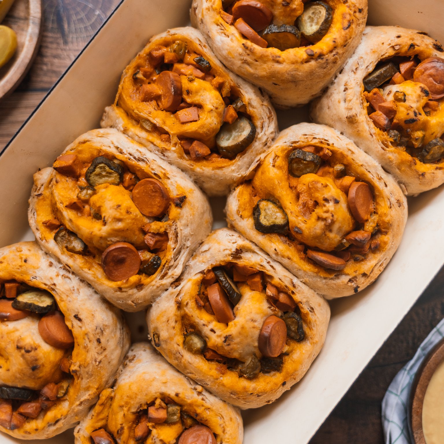 Vegane Hot-Dog-Schnecken