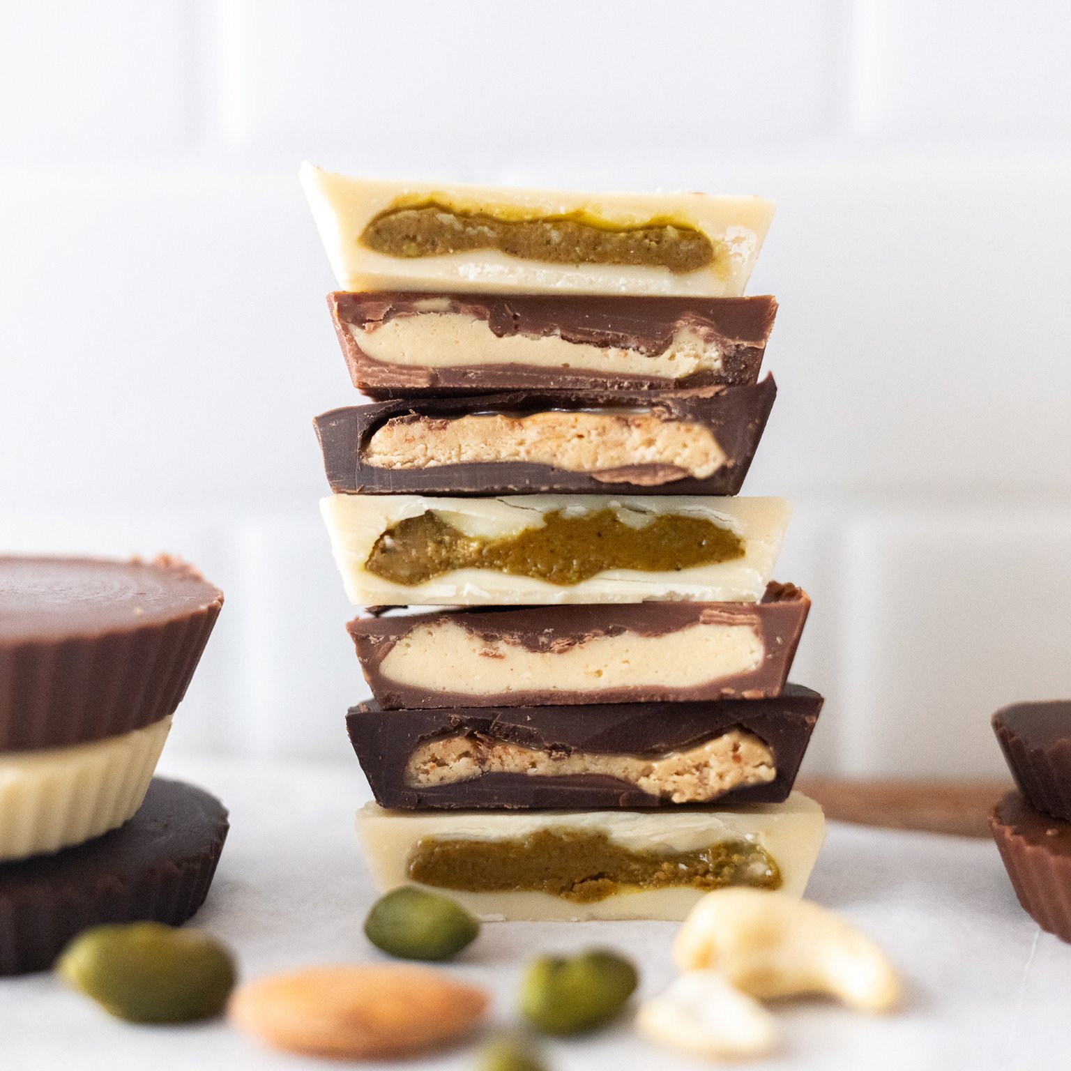 Vegane Nut Butter Cups mit 3 Füllungen