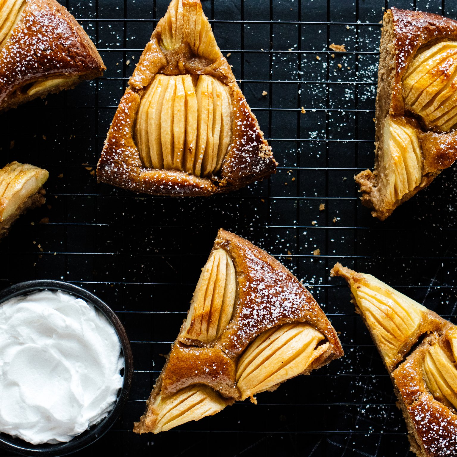 Veganer versunkener Apfelkuchen