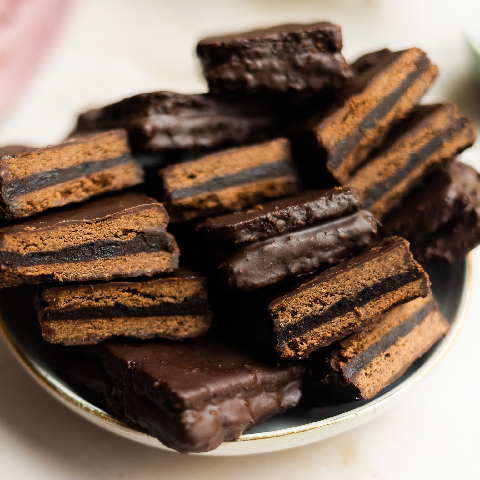 Vegan Christmas Tim Tams (Australian Chocolate Cookies)