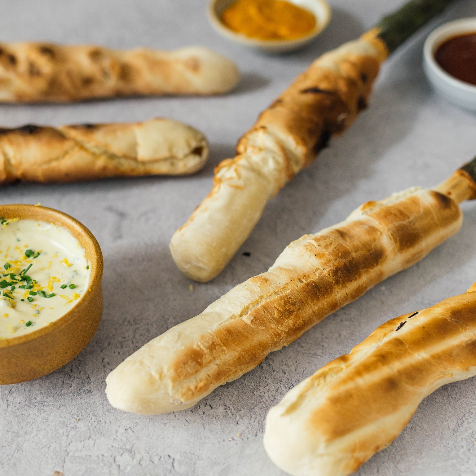 Einfaches veganes Stockbrot