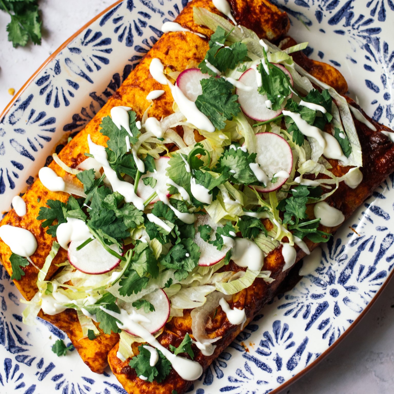 Enchiladas mit veganer Hackfüllung