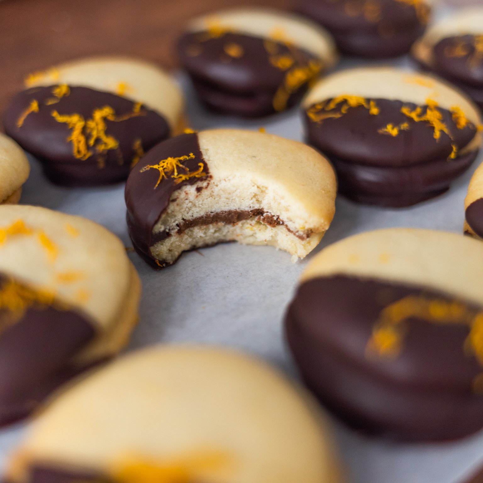 Vegane Orangen-Nougat-Plätzchen
