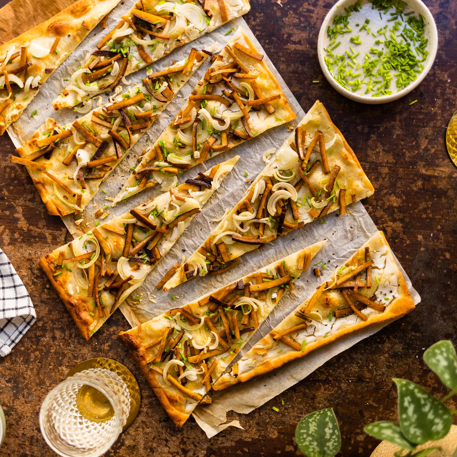 Veganer Flammkuchen Elsässer Art