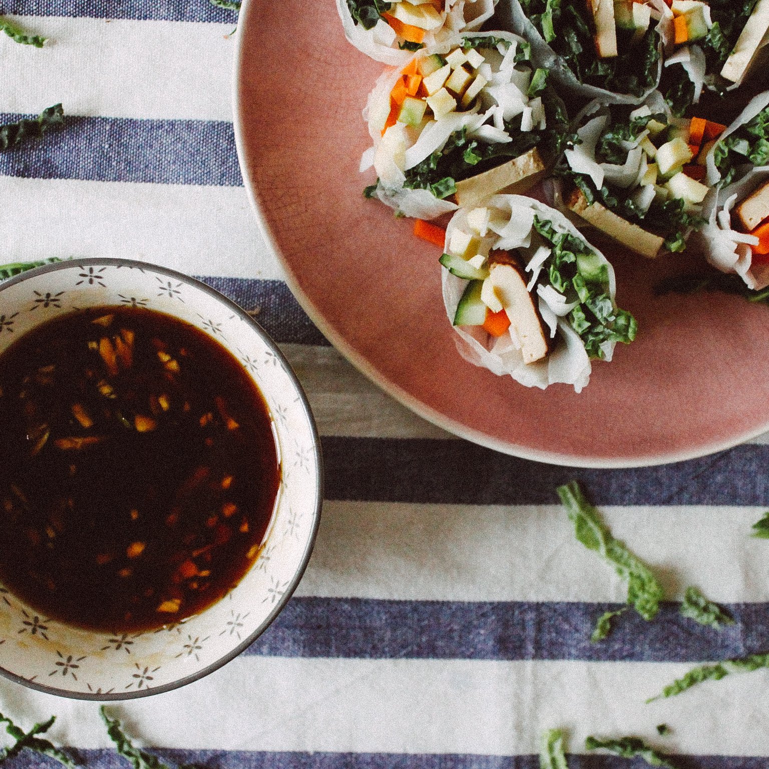 Vegane Winterrollen mit Quitten-Dip