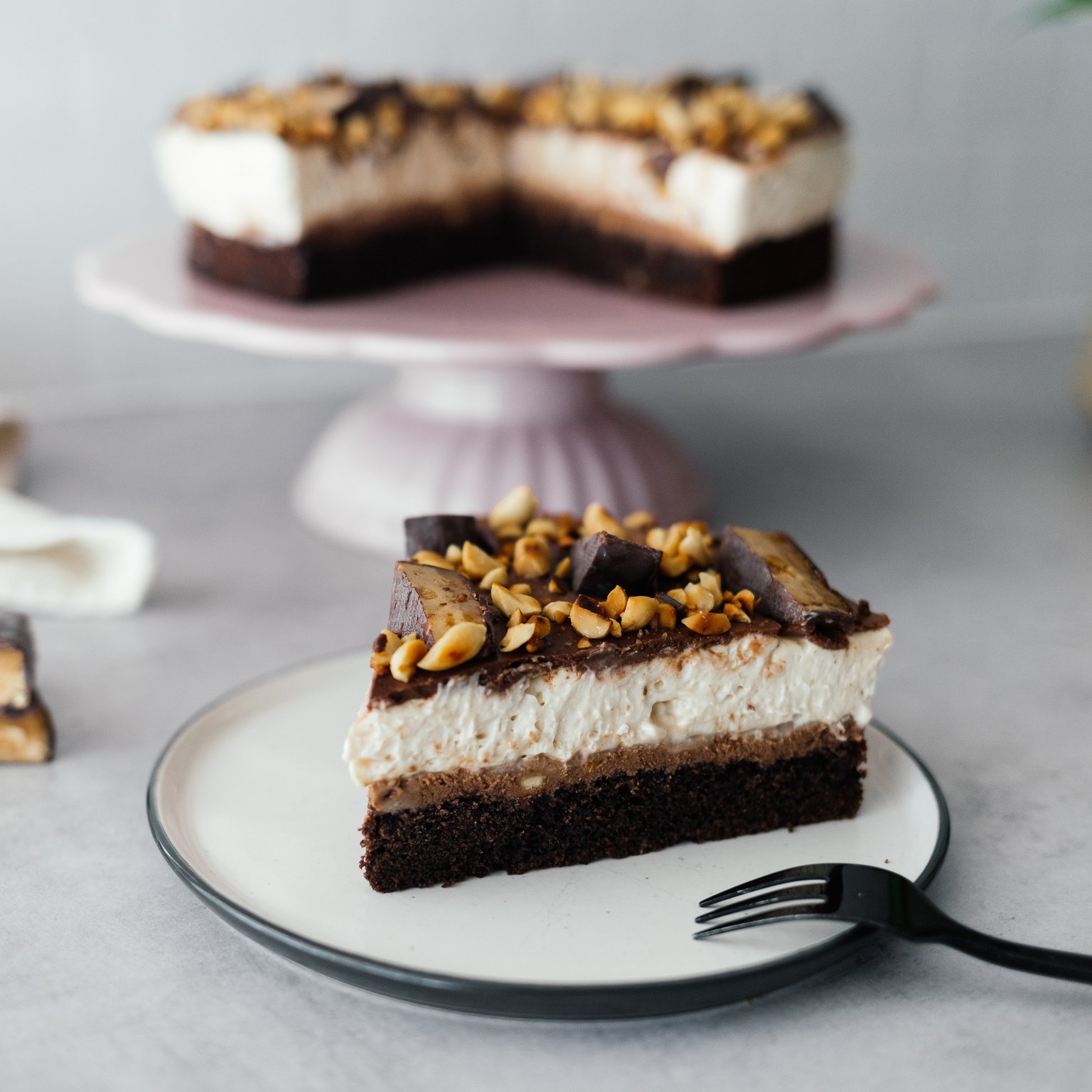 Vegan Snickers Cake