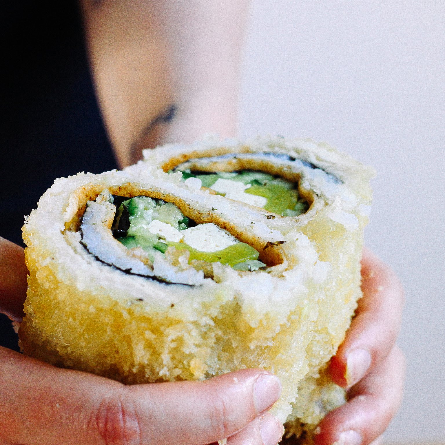 Vegane Deep Fried Crispy Sushi Taco Rolls