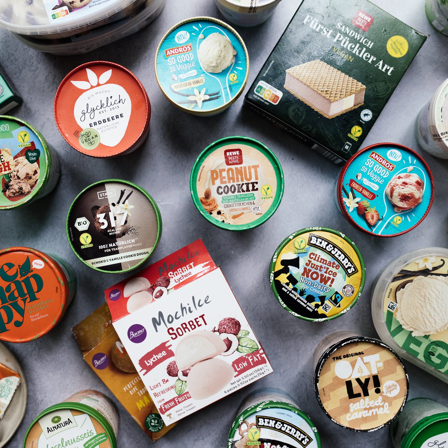 Veganes Eis im Supermarkt