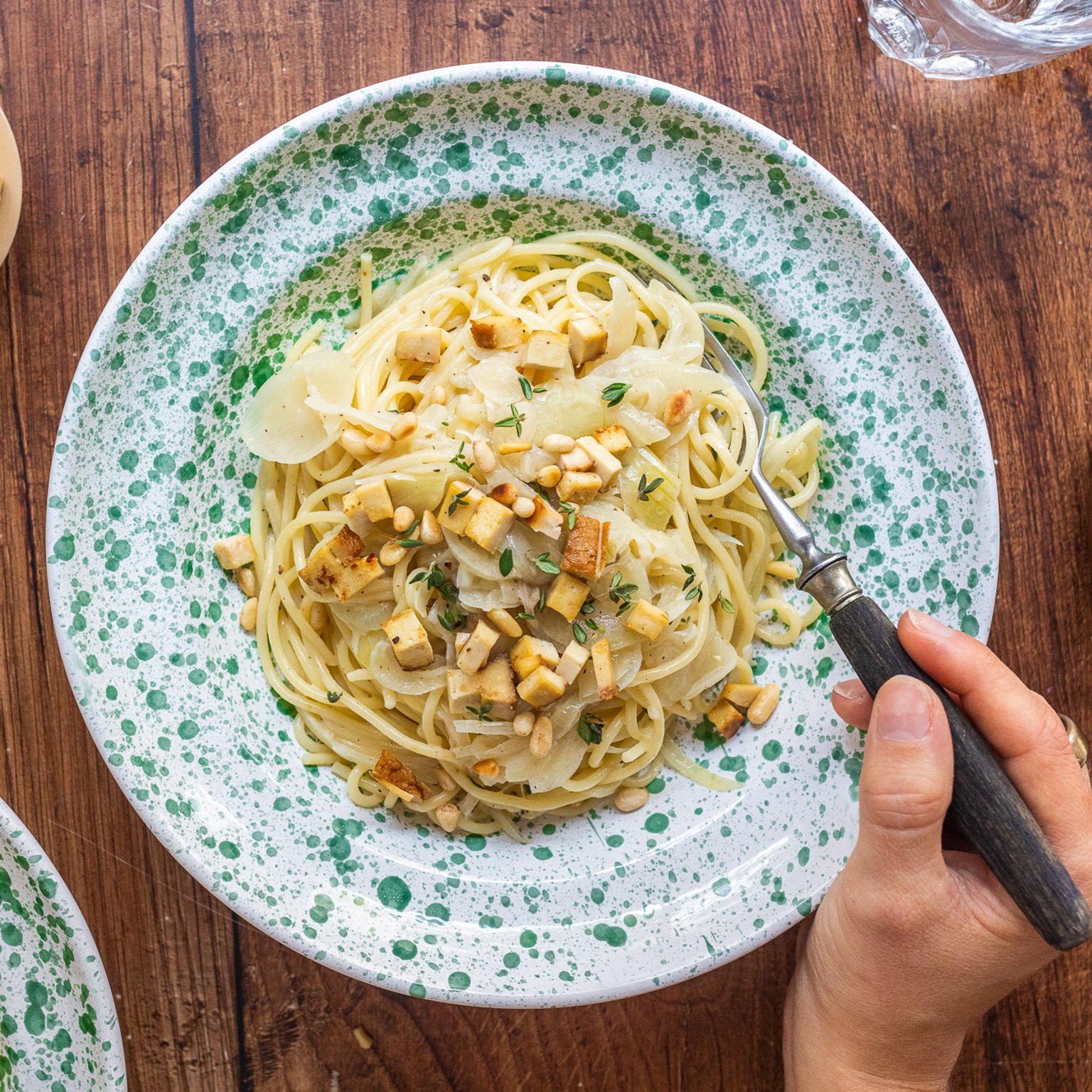 Vegane French Onion Pasta