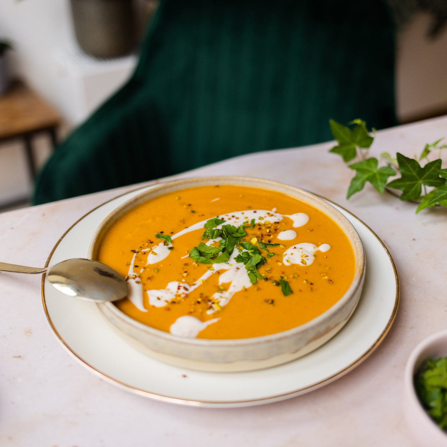 Vegane rote Linsensuppe
