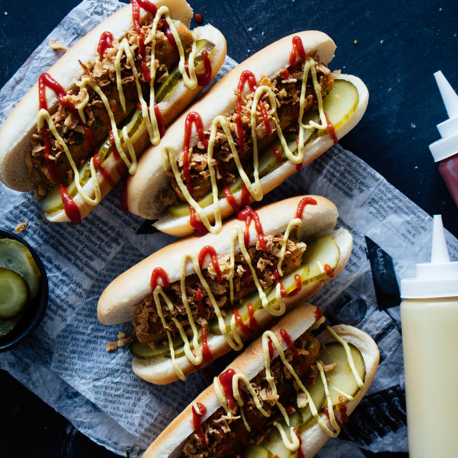 Vegan Hot Dogs with Homemade Veggie Sausages