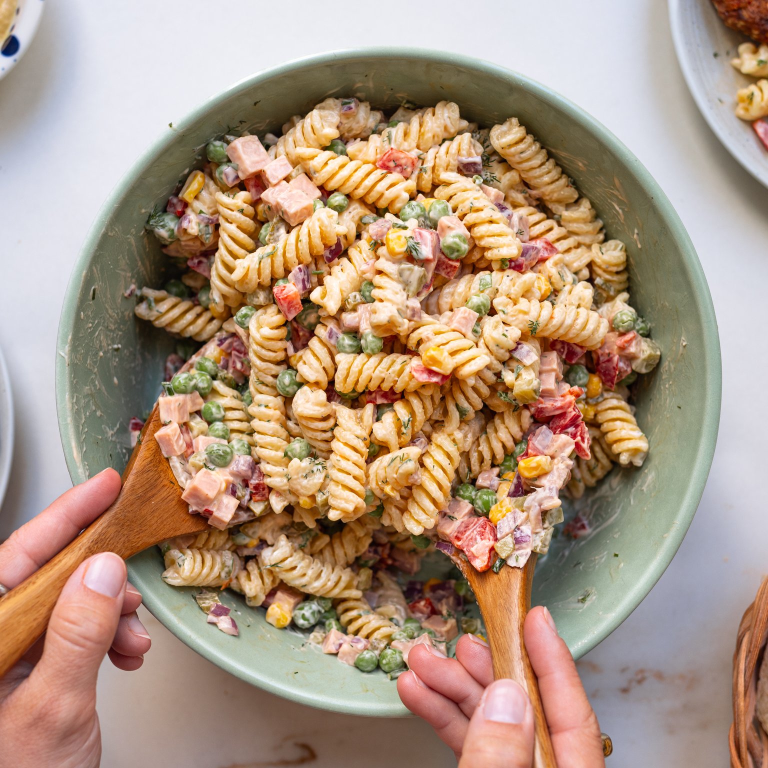Vegan Pasta Salad with Mayo Dressing
