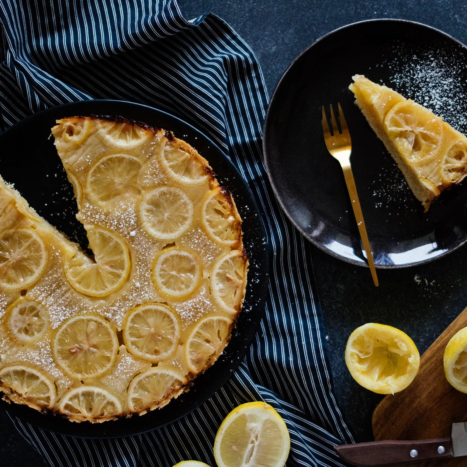 Veganer Zitronen Upside Down Kuchen