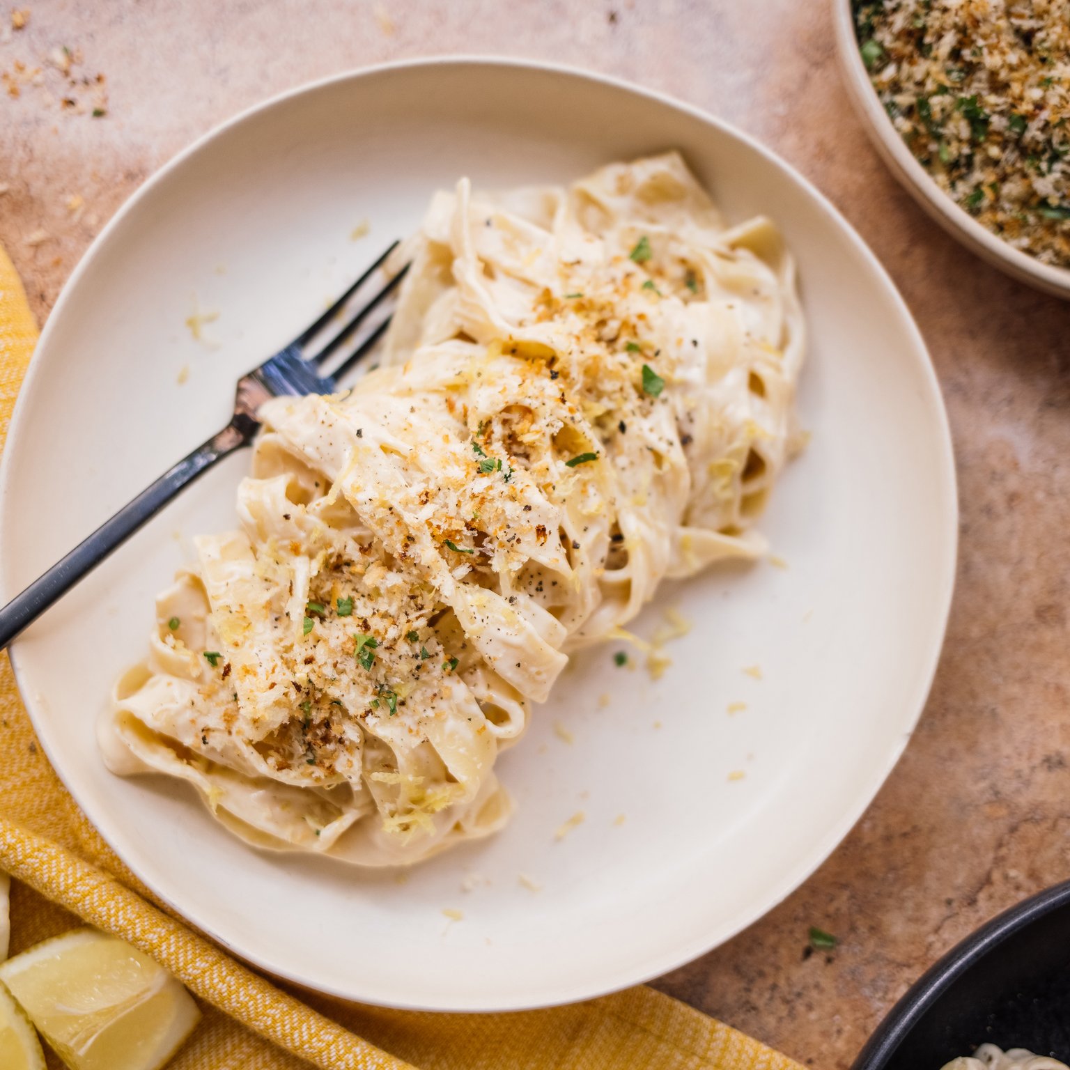 Vegan Pasta with Creamy Lemon Sauce