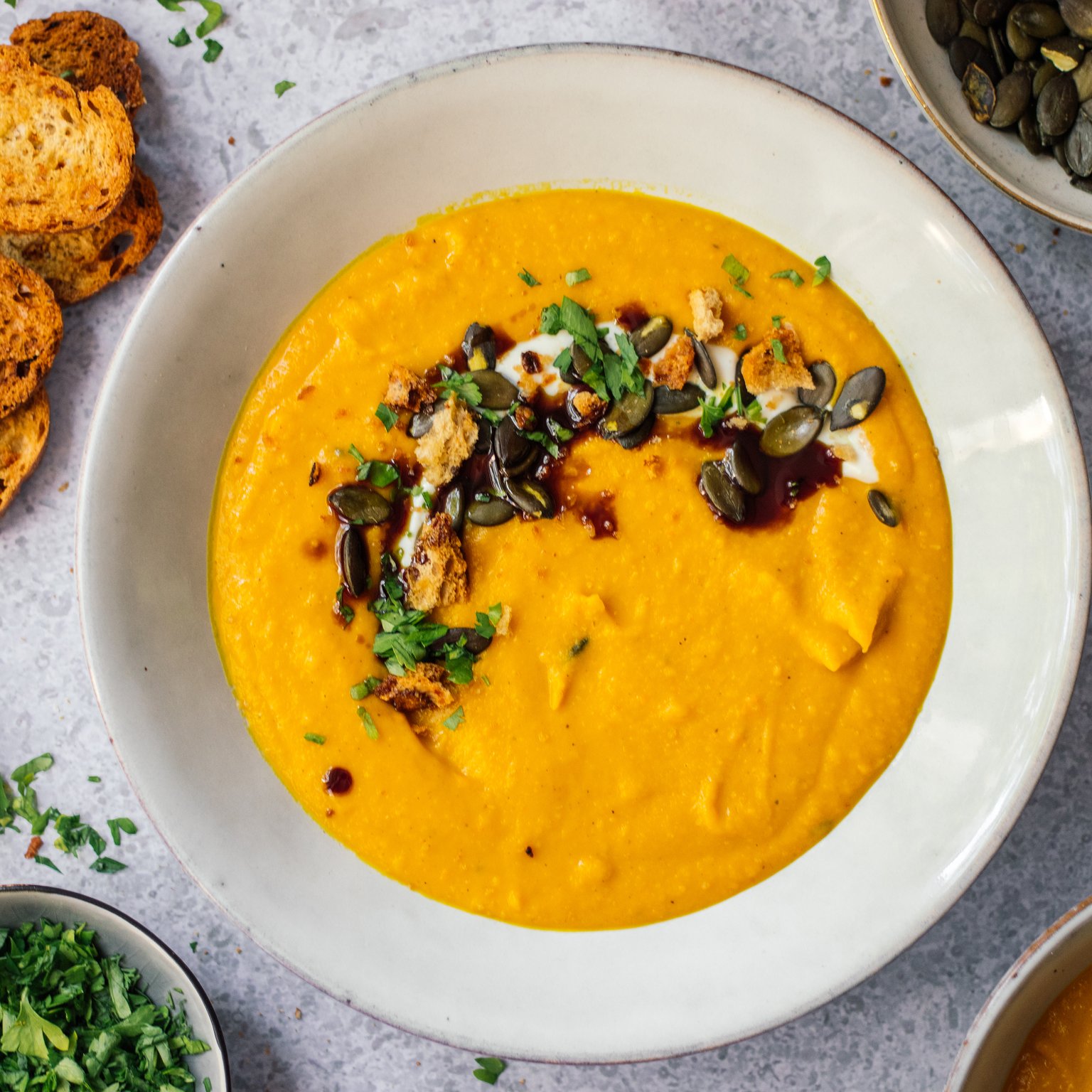 Vegan Pumpkin Soup with Turmeric