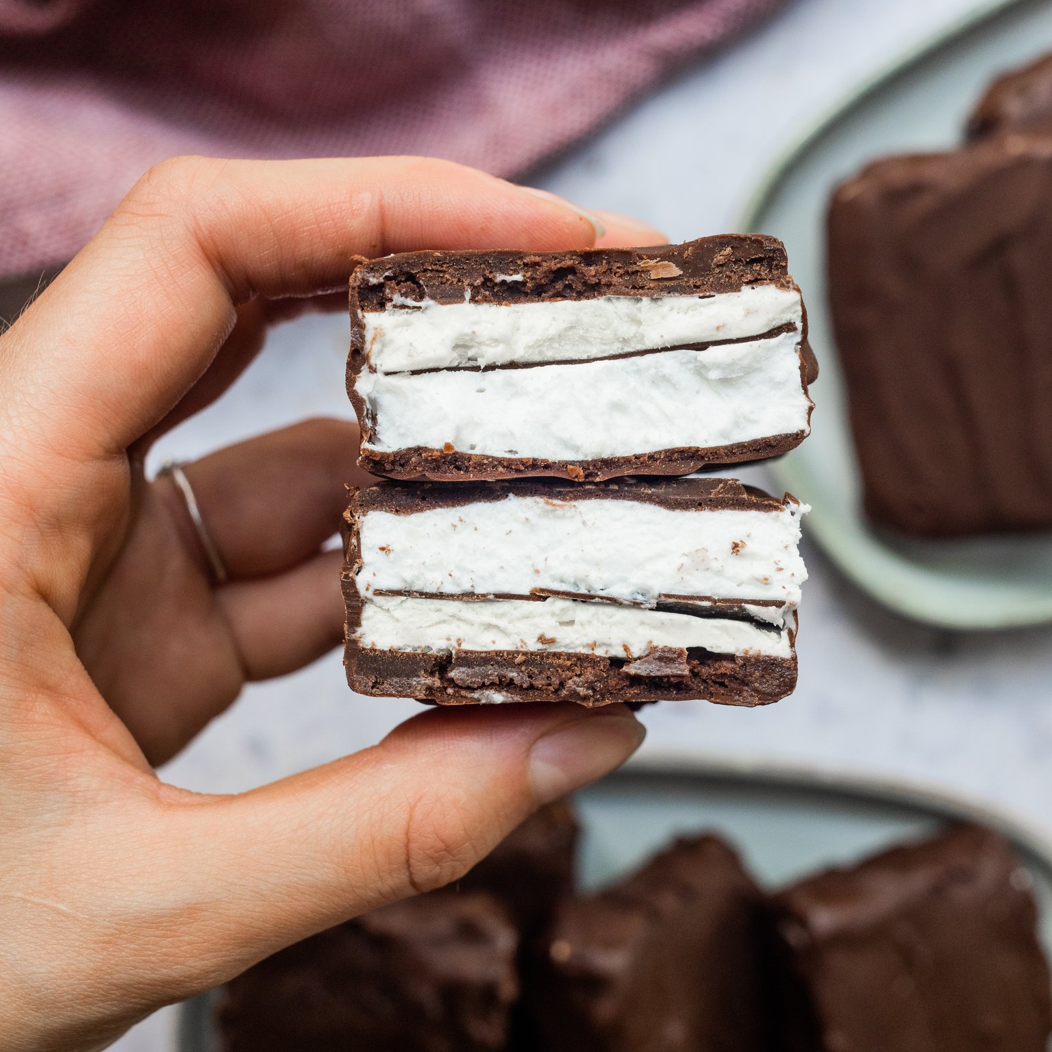 Vegan Icebox Chocolate Bars (Kinder Pingui)