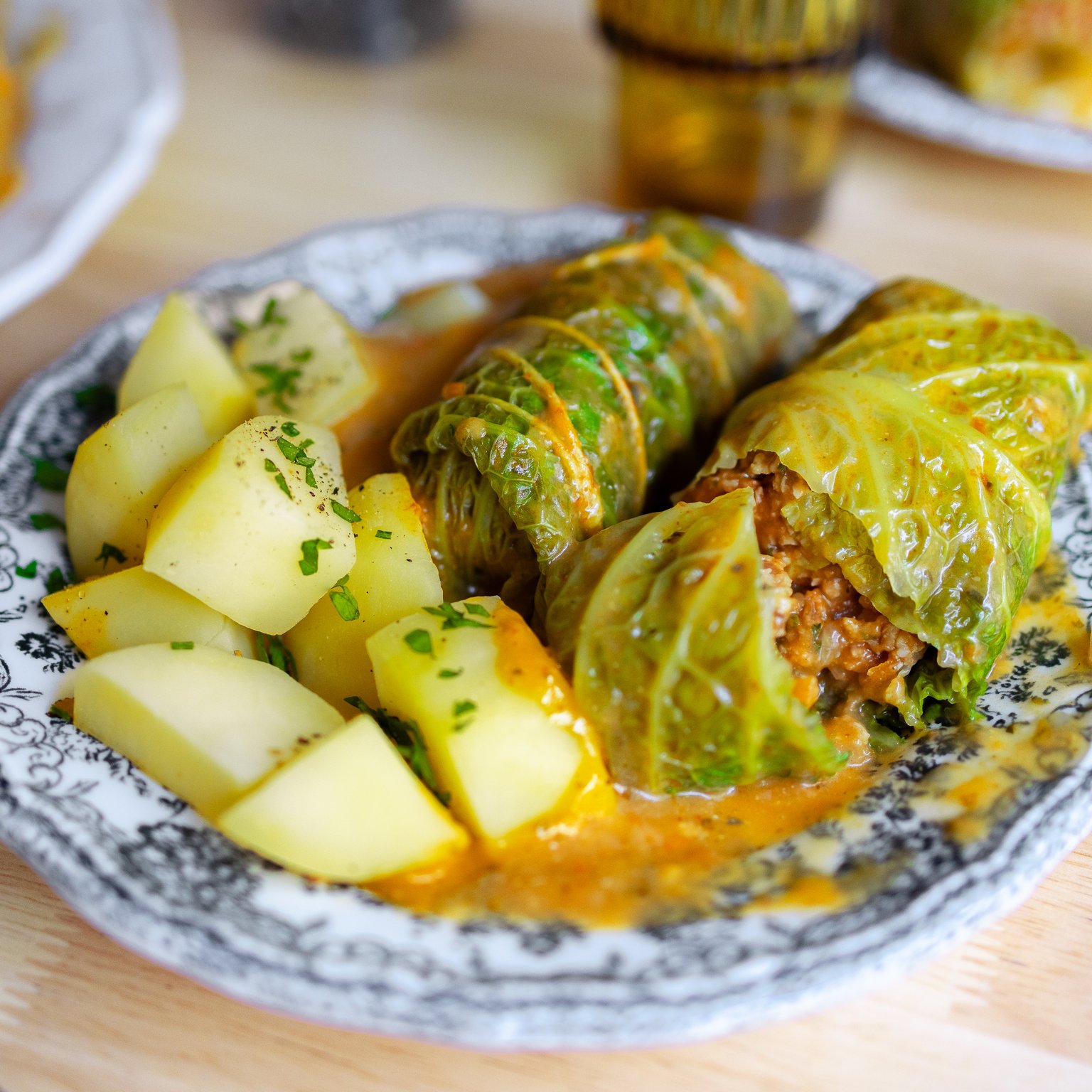 Vegane Kohlrouladen