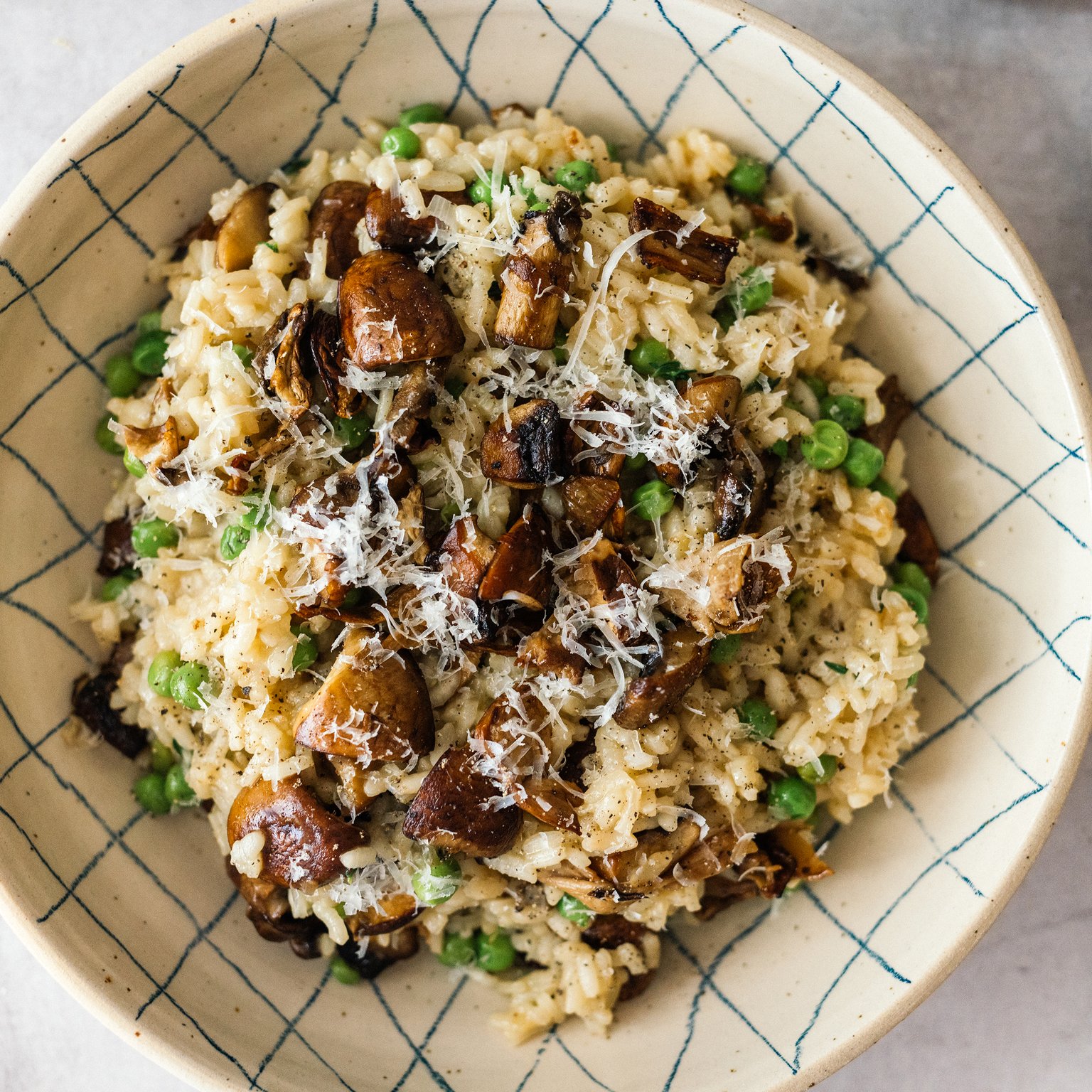 Cremiges veganes Pilz-Risotto