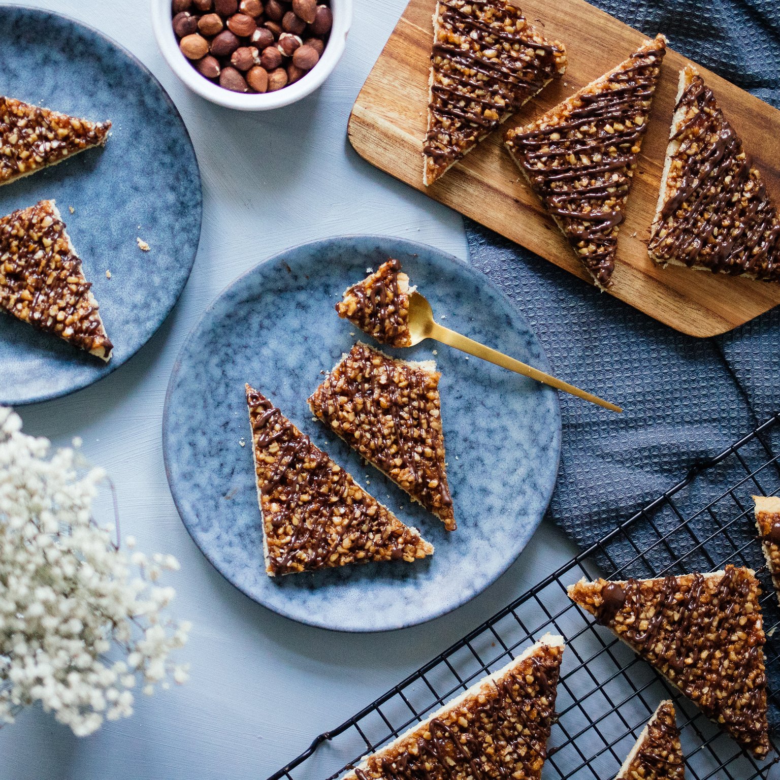 Vegan nut triangles