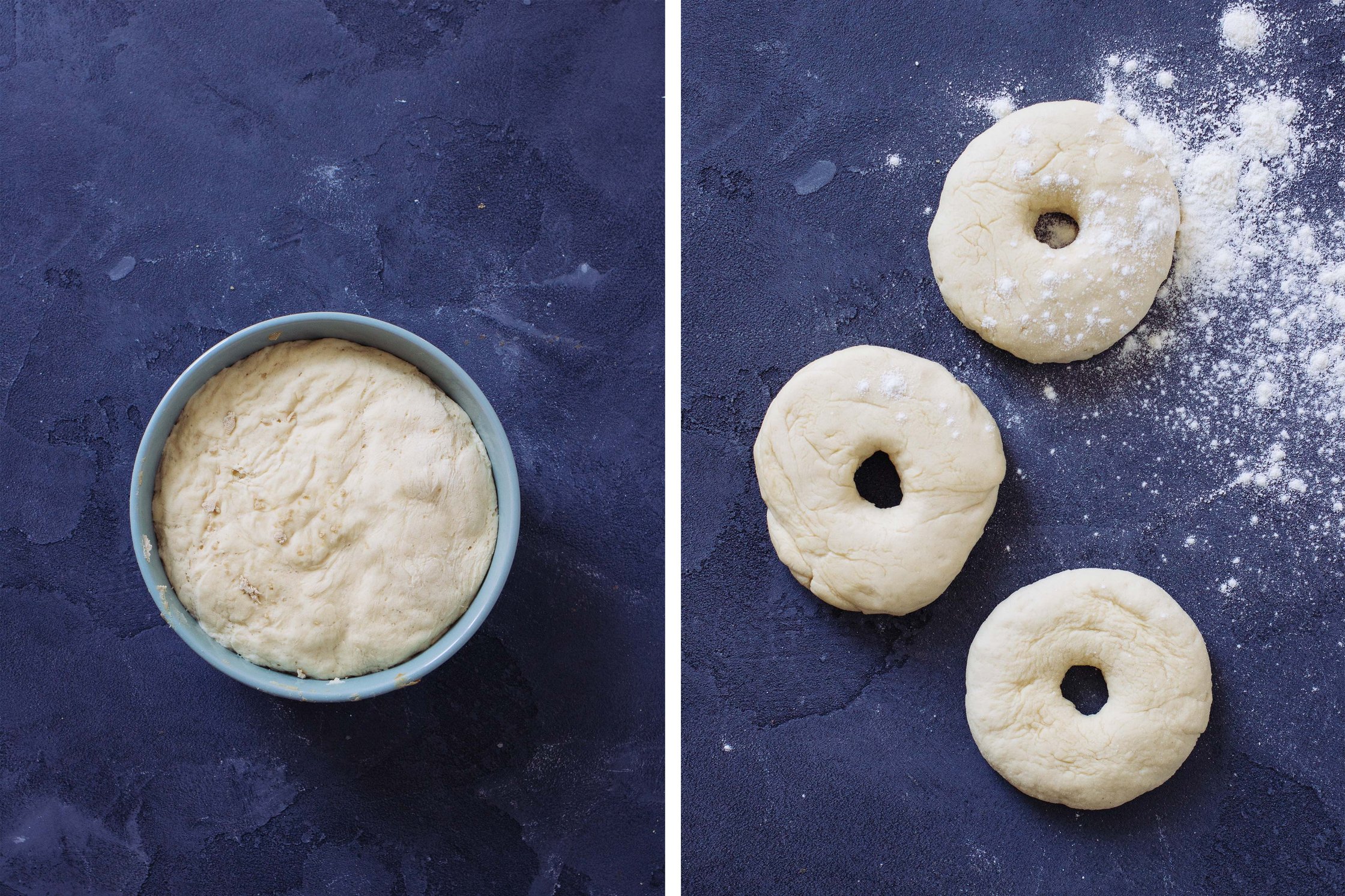 bagel dough in a bowl
