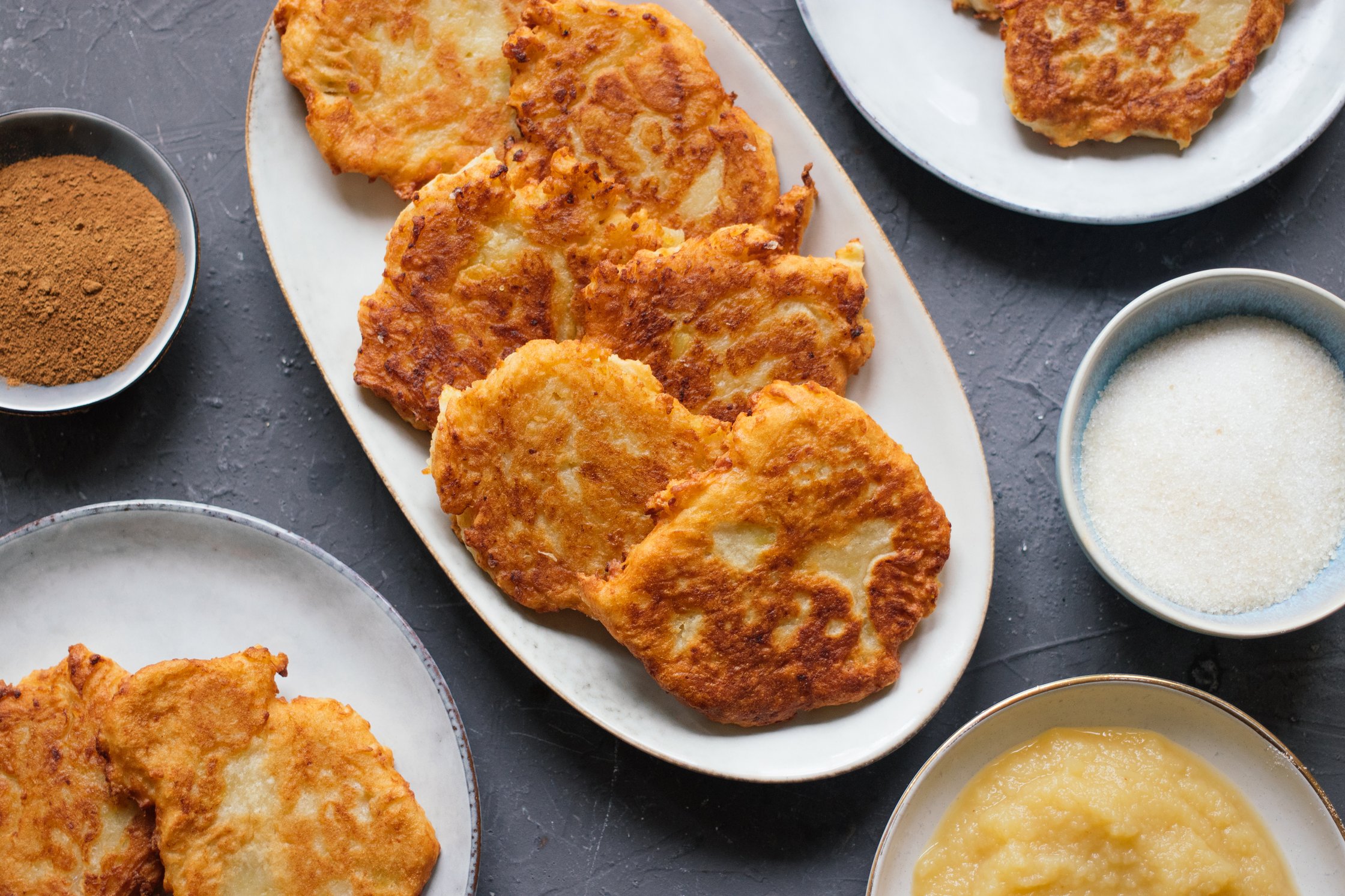 Vegan Sweet Potato Pancakes served without toppings