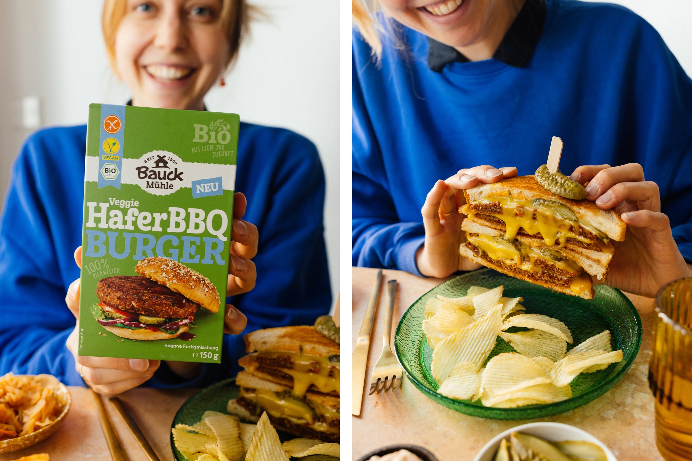 vegan burger patties from Bauck
