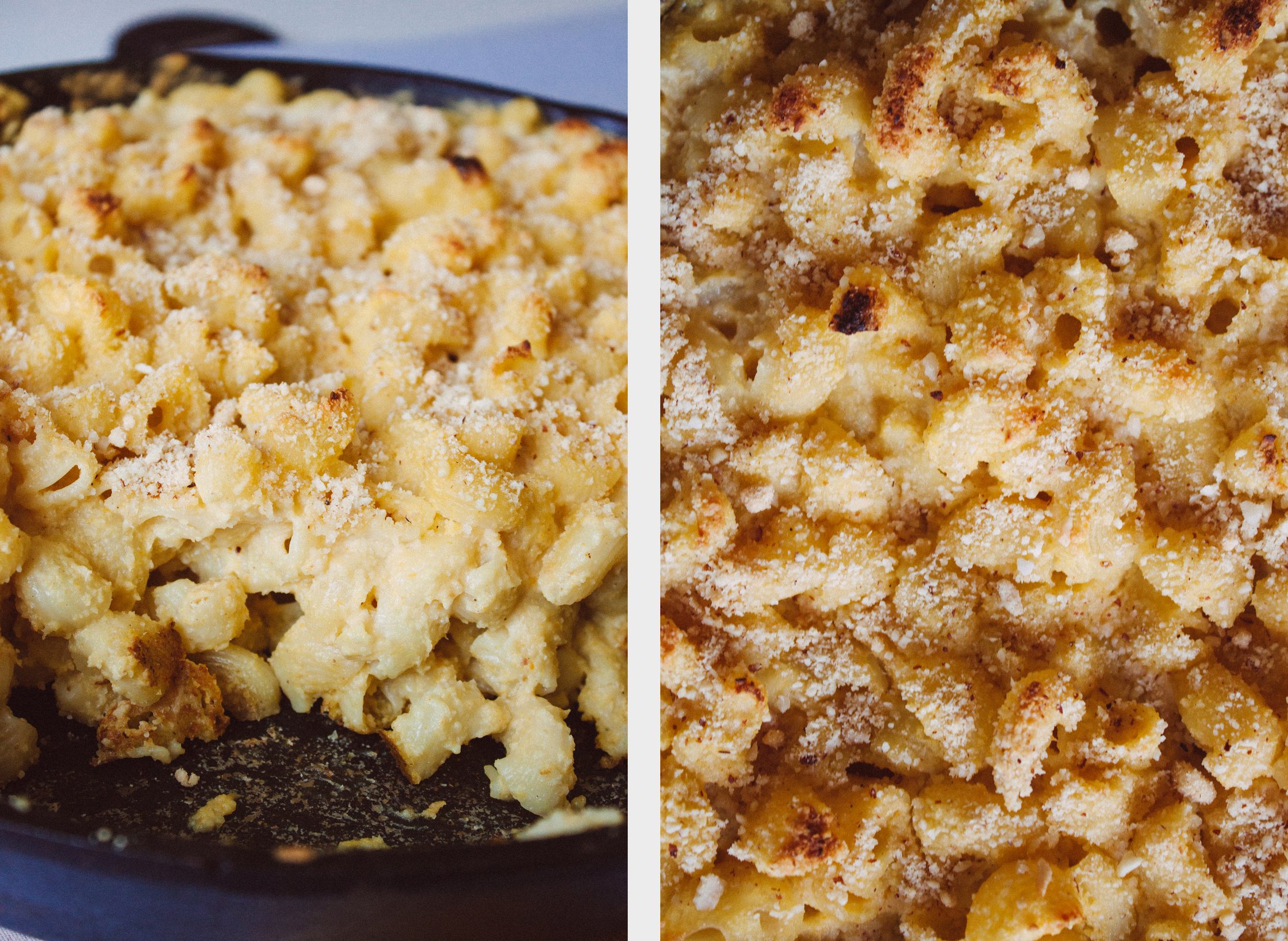 mac and cheese in detail after baking