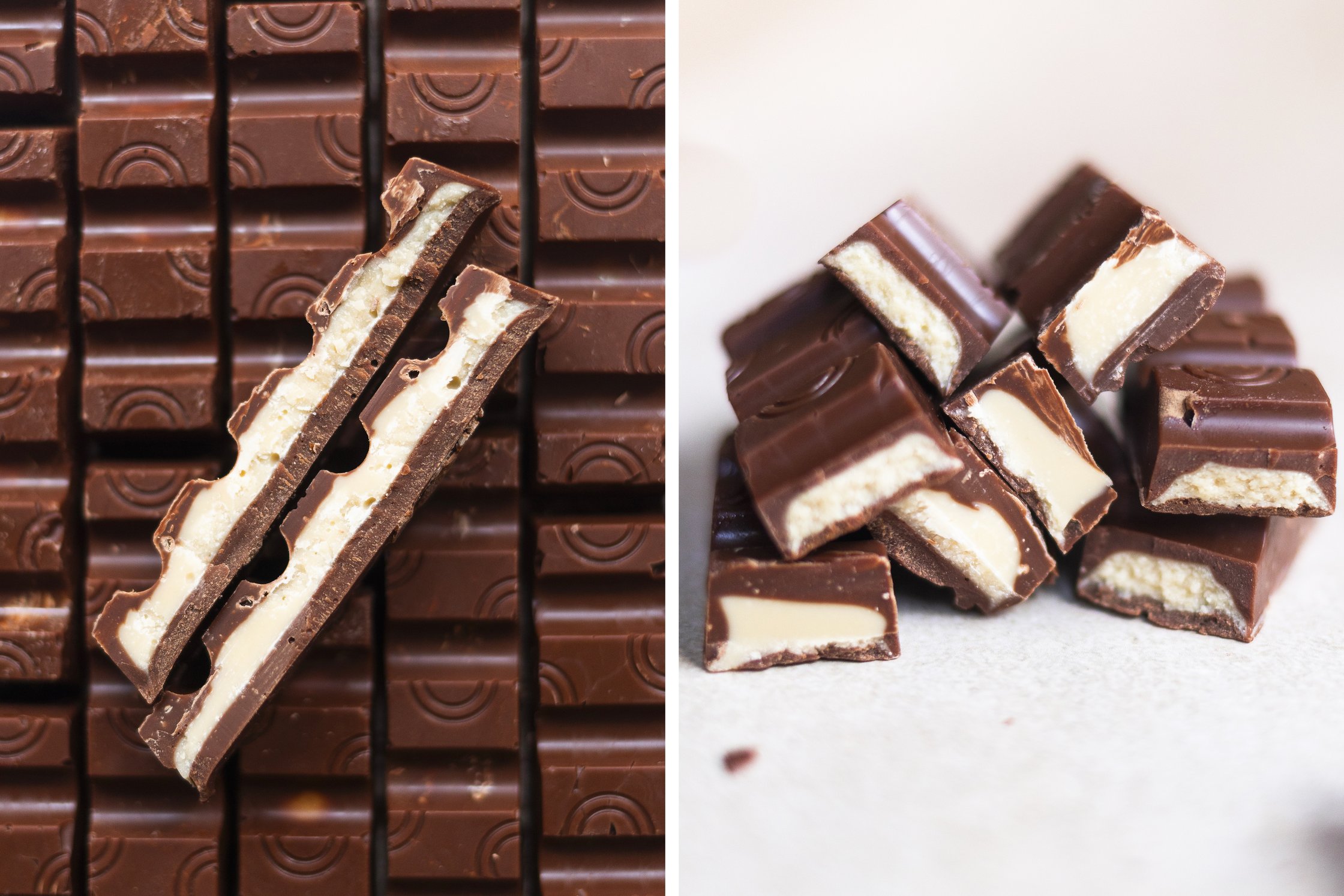 vegane Kinder Riegel mit Milchfüllung