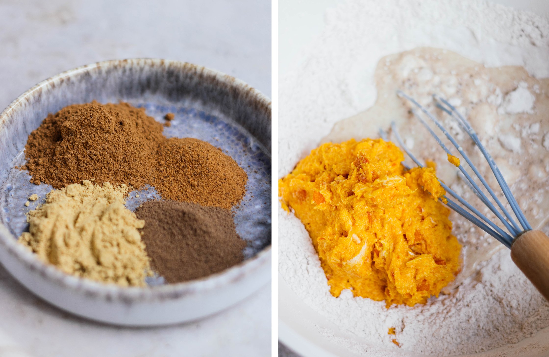 Gewürze für Pumpkin Spice; Whoopie-Teig anrühren