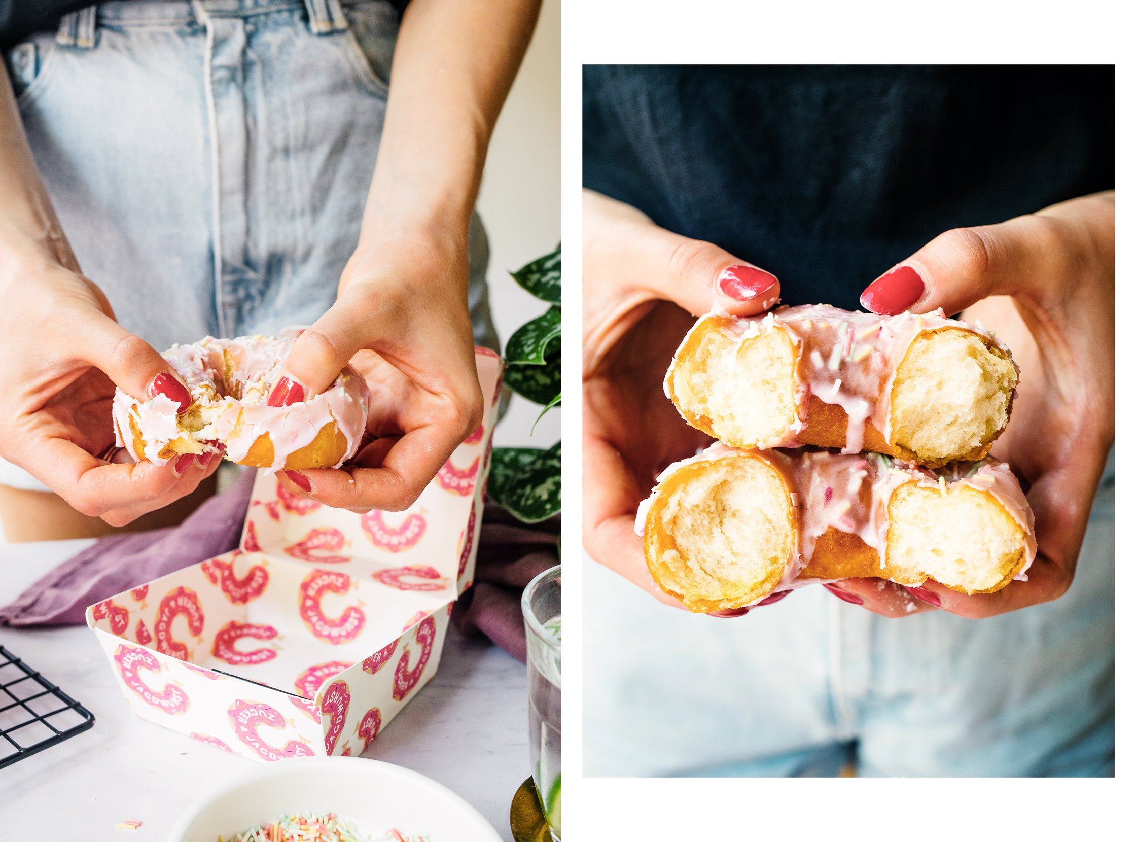 vegan donuts with a fluffy dough