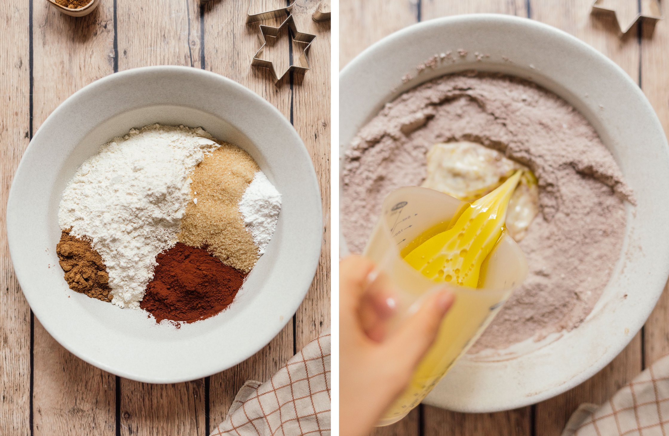 der Teig für die veganen Lebkuchen wird gemischt