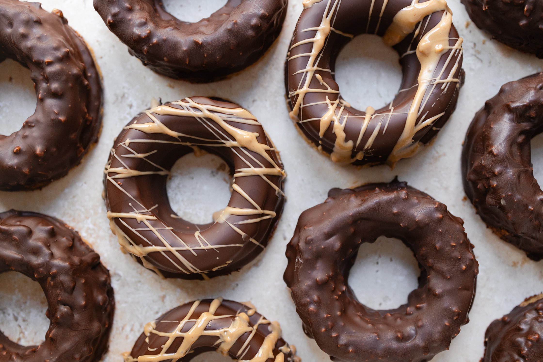 close up of decorated vegan nougat rings