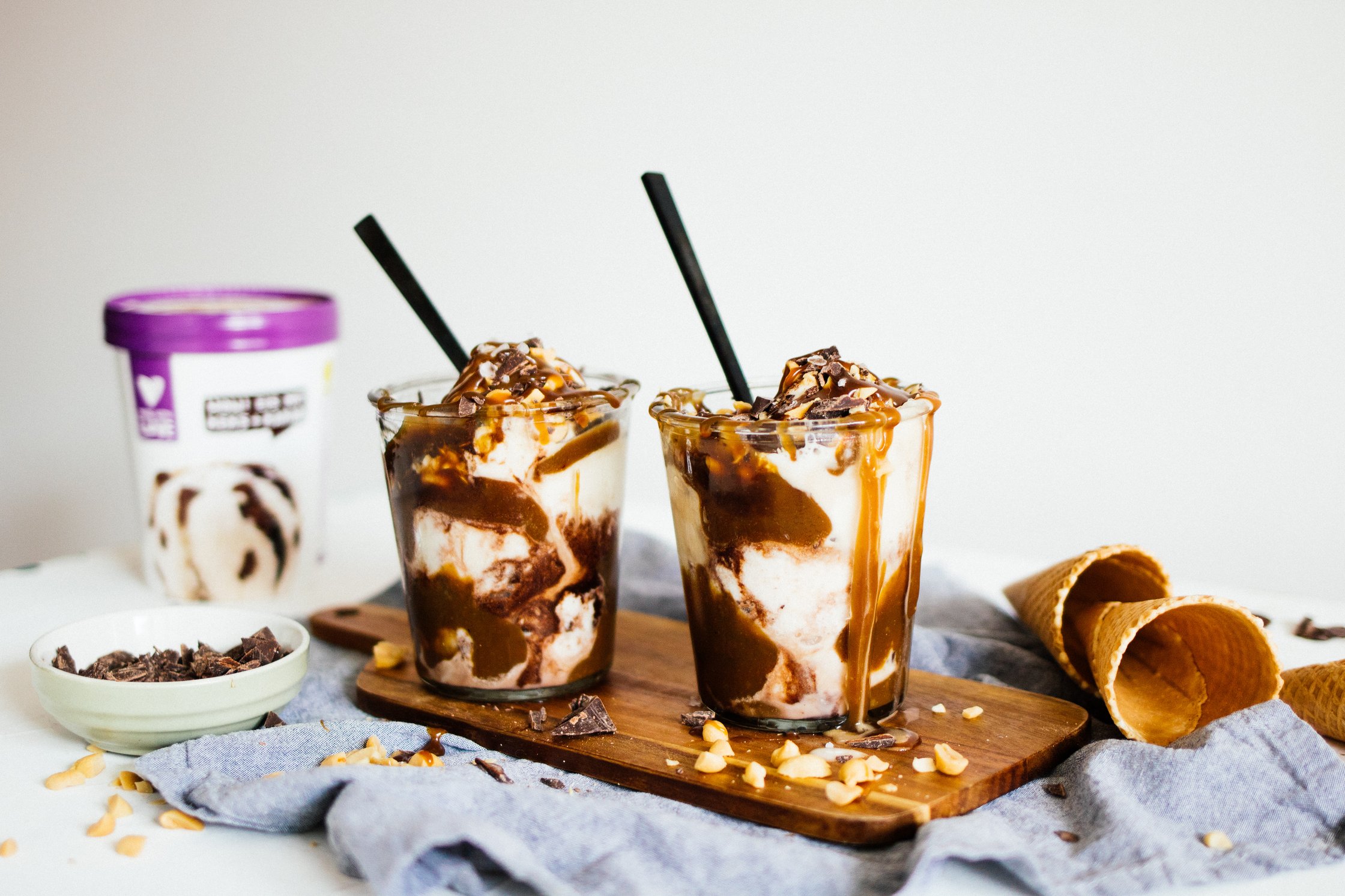 veganer Eisbecher mit Luve Eis